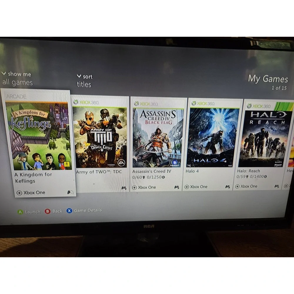 Microsoft Xbox 360 S 1439 250GB 1 Controller Lots Of Games Power&HDMI